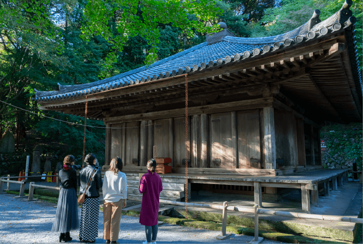 次に訪れたのは富貴寺。平安時代に宇佐神宮大宮司の氏寺として開かれた、由緒ある寺院です。
