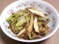 エリンギと白菜しょうが炒め