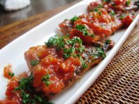 塩さばのトマト煮込み